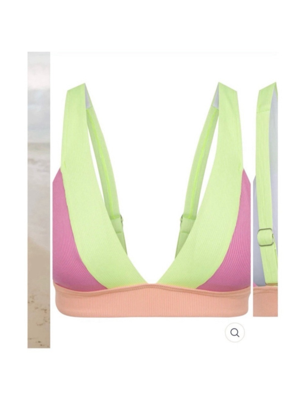 NWT Infamous Swim x Erica Shaw Lola Triangle Bikini Top - Size Small - Picture 6 of 10